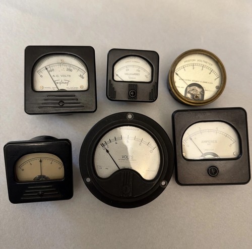 Volt meters lot vintage - of, 6