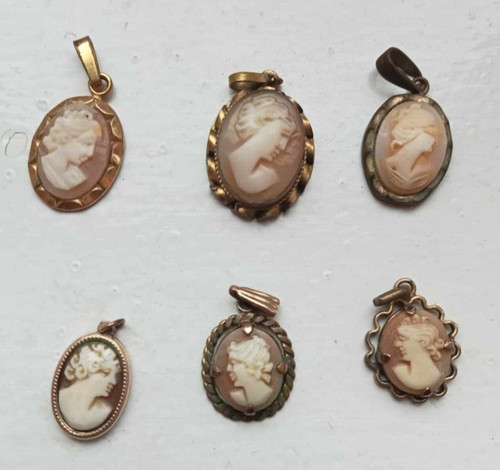 Antique gold cameo - antique,