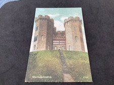 Old Staffordshire picture  postcard Stafford Castle to Miss Taylor , Hinckley