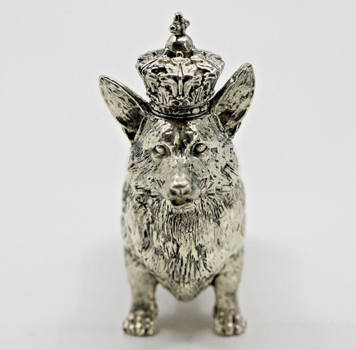 Corgi dog royal crown pin - dog,