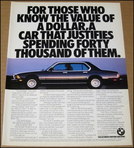 1985 bmw 735i print car - 1985,