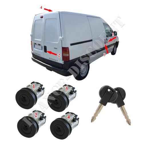 Door lock set barrel pcs - lock,