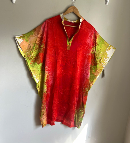 Natori satin floral kaftan - natori,