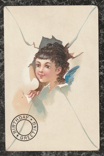 Victorian birthday card little - victorian,