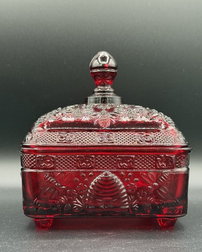 Ruby red tiara indiana glass - tiara,