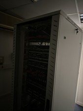 19” Server Network Data Rack Cabinet with Patch Panels, Cabling & Switches