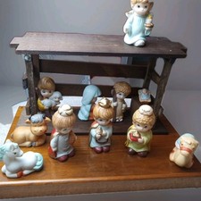 Nativity Set Wooden Manger
