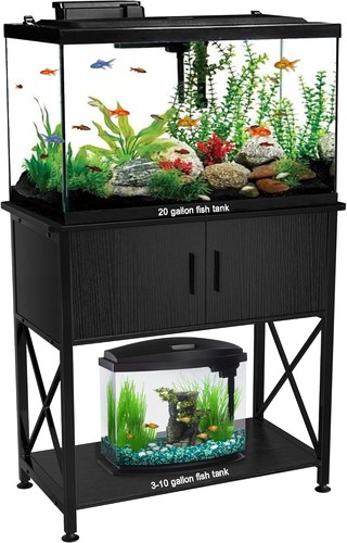 Gallon fish tank - tank, stand