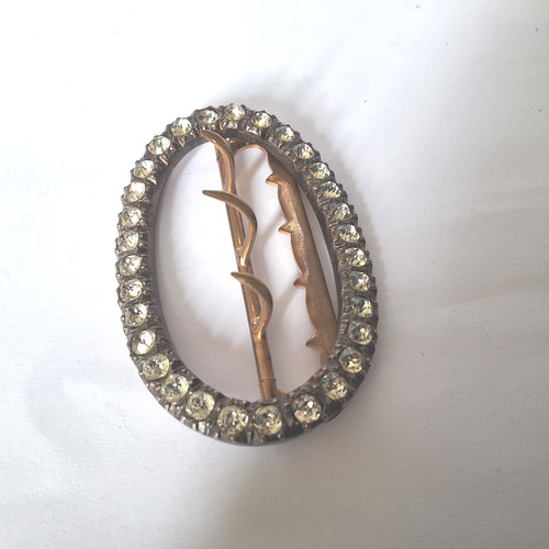 Antique silver paste buckle