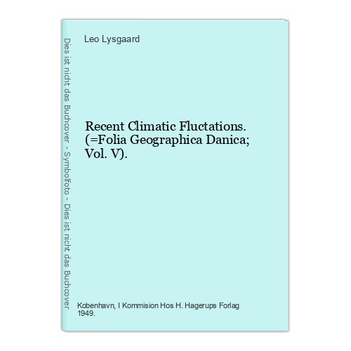 Recent climatic fluctations - climatic,
