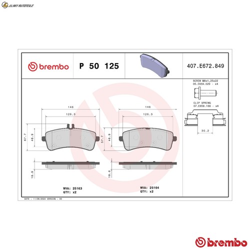 Brake pad set disc - p, 50