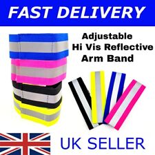 REFLECTIVE FLUORESCENT HI VIS VIZ ARM BANDS RUNNING JOGGING CYCLING WALKING SS