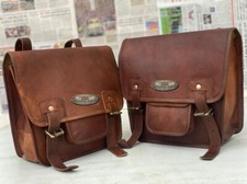 Rugged Leather Saddlebags
