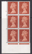 Pre-decimal Machin 1/2d Orange-Brown PVA 2B Head A Perf A Cylinder 2 Dot 