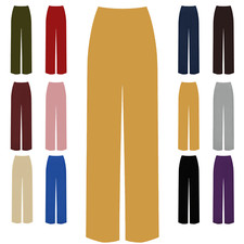 Womens New Plus Size Palazzo Wide Leg Flared Ladies Stretch Trousers Pants 8-30