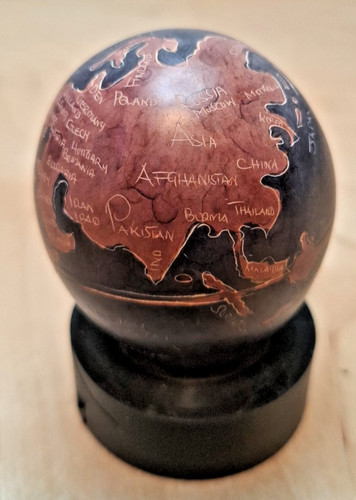 Unique stone egg globe - unique,