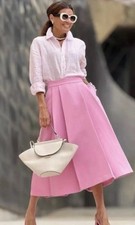 ZARA New Pink Pleated Full