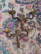 Pair vintage brass two - vintage,
