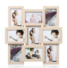 Arpan Photo Picture Frame MDF Multi Aperture 9 Photos  4x6" / 10x15cm Photos