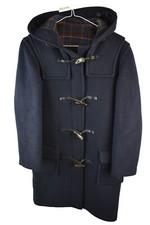 Original Montgomery Kids Duffle Wool Blend Coat Toggle Size 32 Blue Child