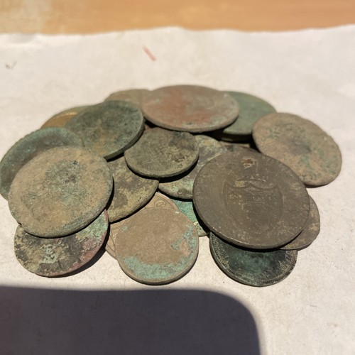 Old english coins found - old,