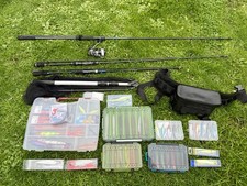 Shimano Bass Rod + Daiwa + Korum + Lures Tackle Boxes Bag Folding Net Sea Joblot