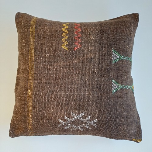 Moroccan cactus silk cushion - moroccan,