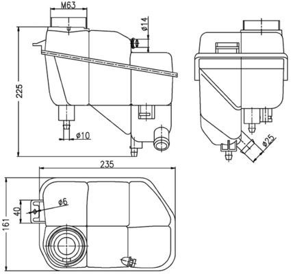 Expansion tank coolant - tank,,