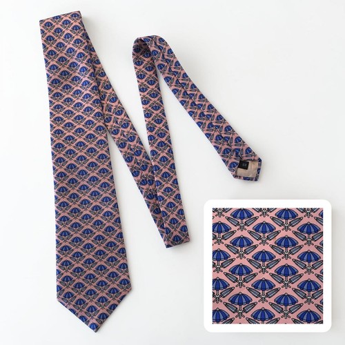 Vintage 100 silk tie pink - vintage,