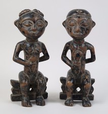 African tribal Ashanti marriage figures. (Yoruba ibeji twins?)