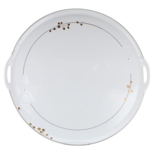 Cake plate with - , handles