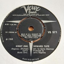 Howard Tate    -   Night Owl  -  UK  Verve   -  1968  -  Exc