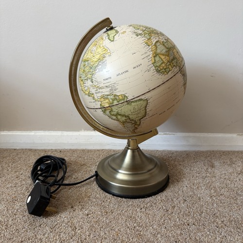 Illuminated 20cm world globe - world,