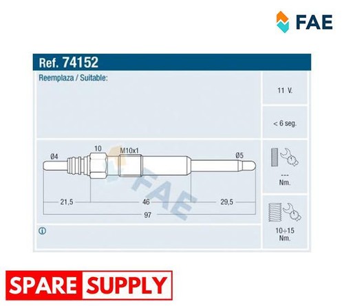Glow plug for beetle - glow,