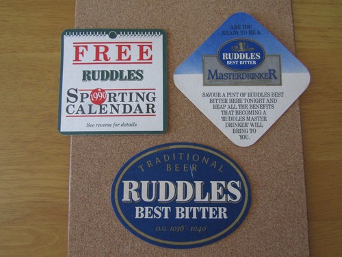 Ruddles beer bar mats vintage - bar,