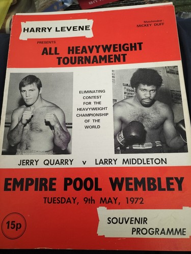 Boxing programme jerry quarry - programme,