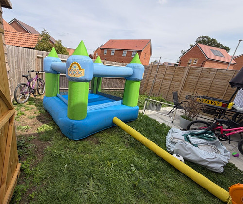 Toddlers bouncy castle - castle., dirty