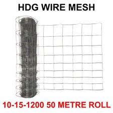 Galvanised Stock Steel Mesh Fencing  10-15-1200 Garden Sheep Livestock 50 Metres
