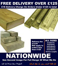 Timber Treated  2x2/3x2/4x2/5x2/6x2/9x2 C16/C24 ORDER £150 FOR FREE DELIVERY