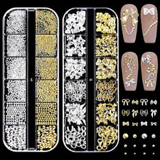 Gold Nail Charms - Silver Nail