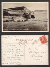 Ladram Bay & Peake Hill Near Sidmouth Devon Postcard. Posted 1950