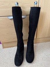 Dune London Black Suede Knee