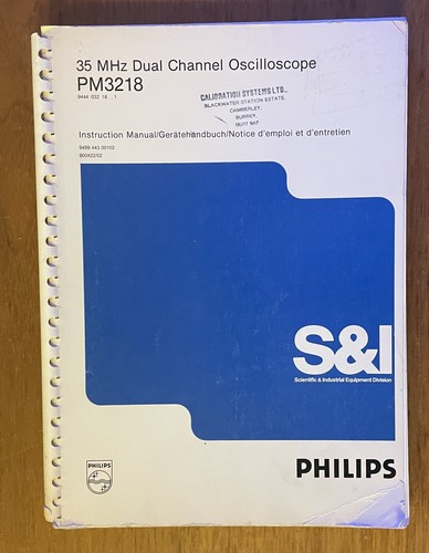 Philips pm3218 oscilloscope - philips,