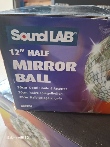 Half mirror ball - half, in