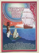 ISLE OF WIGHT FESTIVAL 2022 A3 POSTER IOW MUSE KASABIAN LEWIS CAPALDI BLOSSOMS