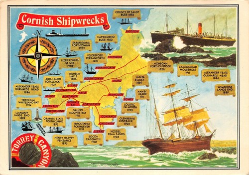 Uk50307 cornish shipwrecks - shipwrecks, uk
