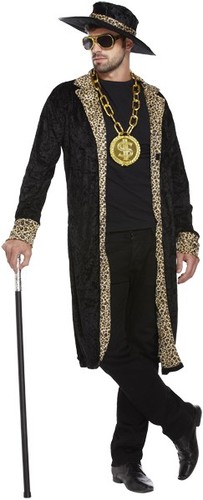 Mens black pimp costume 70s - black,