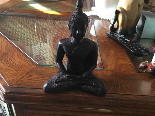Carved resin buddha - carved,