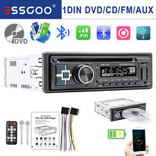 Single 1DIN CD DVD Car Radio Stereo Bluetooth Audio Head Unit Player In-Dash USB