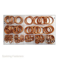 Metric Copper Sealing Crushable Washers - Assorted Box & Individual Sizes
